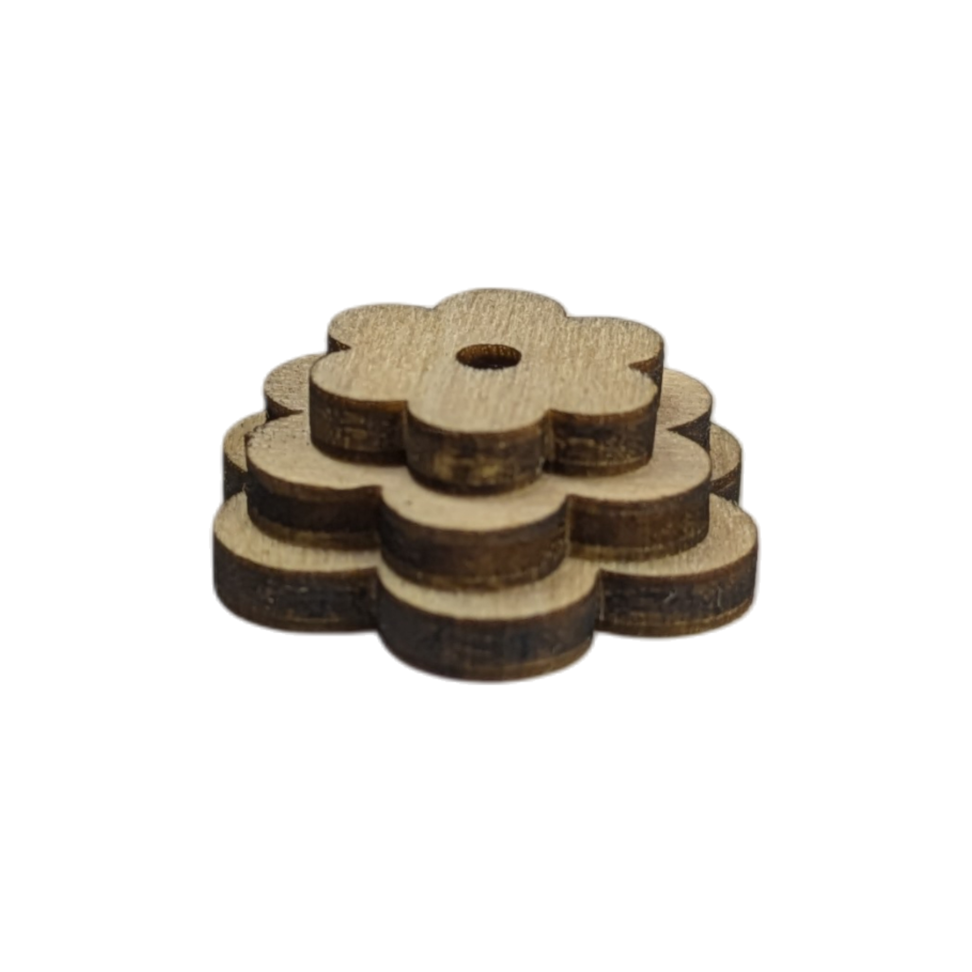 lot de 30 fleurs en bois – 2 mm tilleul – 10×19 mm, 10×16 mm, 10×12 mm – découpes laser pour scrapbooking, diy, carterie, déco – bois issu de forêts gérées durablement (fleurs)
